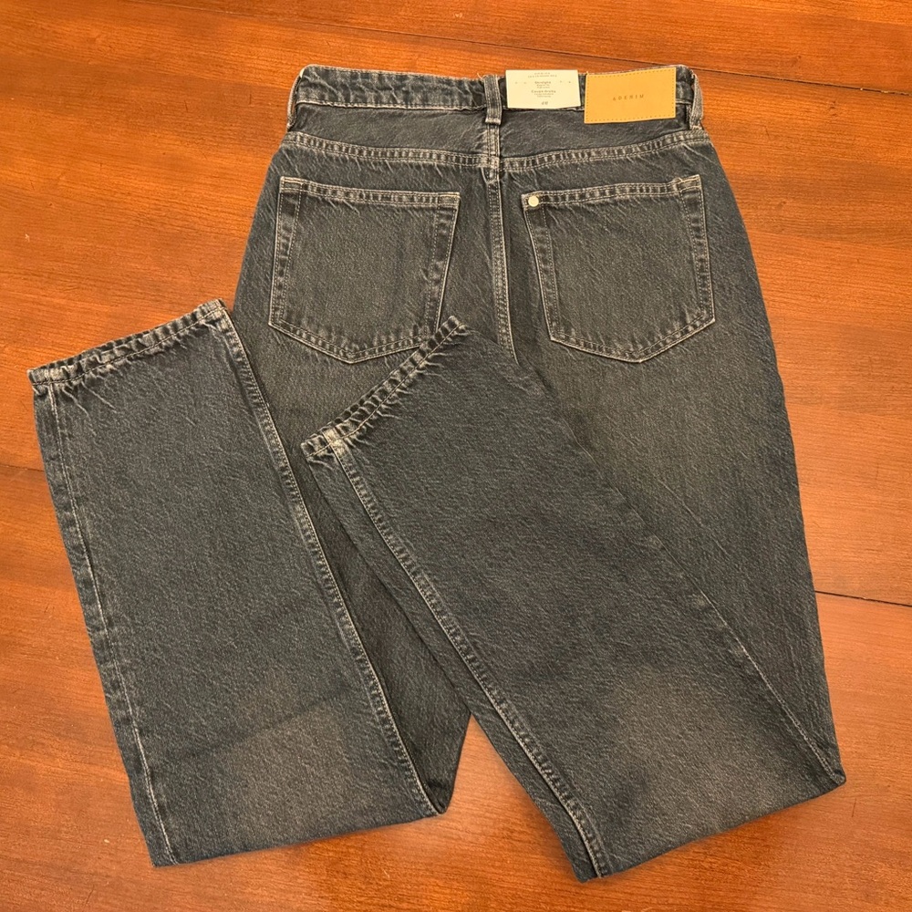 NWT H&M &Denim Dark Wash Straight Leg Jeans Size 4 - Picture 4 of 9